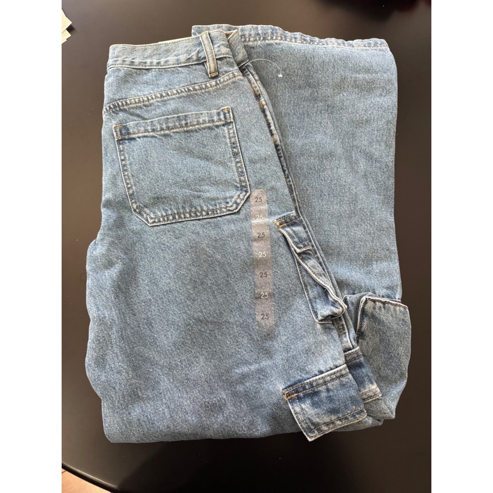 Pacsun Women's Blue '90s Baggy Cargo Jeans Size 25 NWT MSRP $90 - Picture 4 of 5